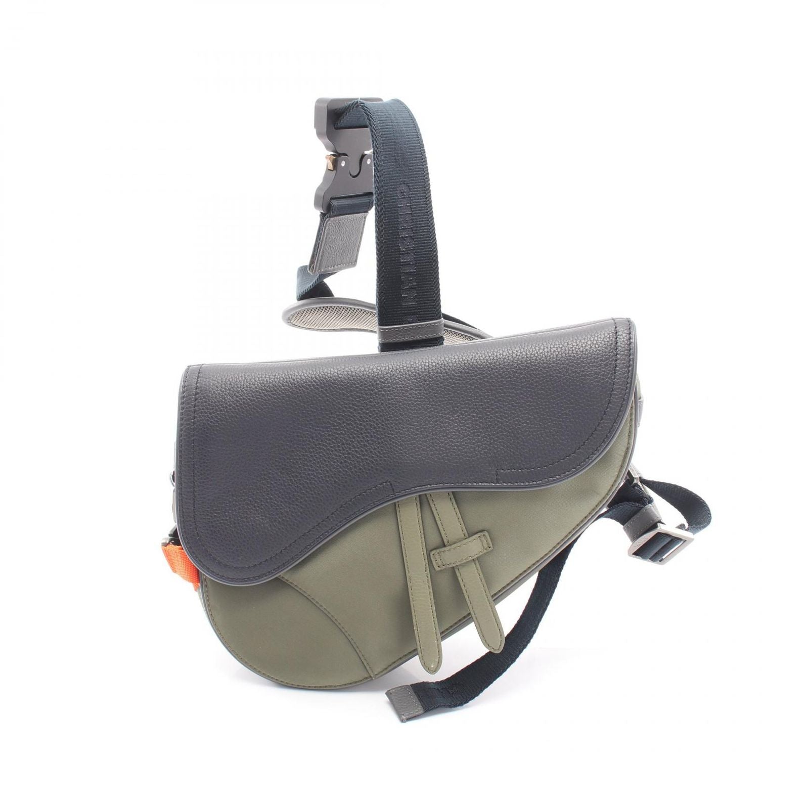 Dior Waist Bag Sacai Saddle Khaki Navy Nylon Leather