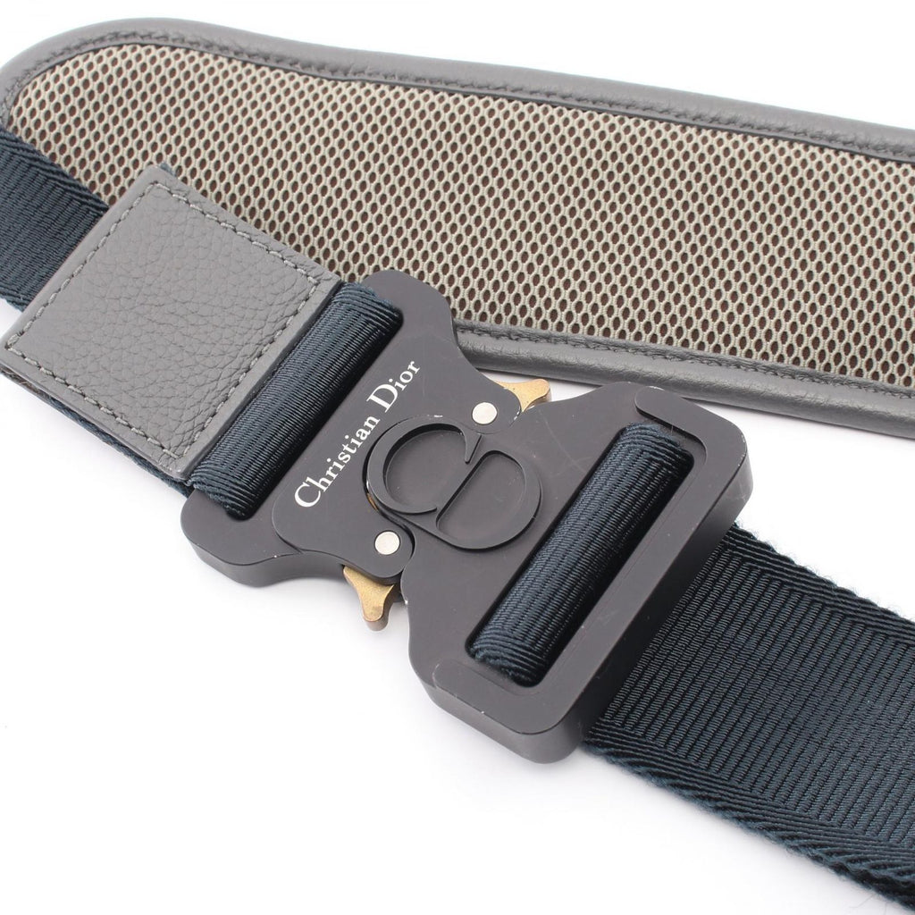 Dior Waist Bag Sacai Saddle Khaki Navy Nylon Leather — view 7