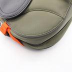 Dior Waist Bag Sacai Saddle Khaki Navy Nylon Leather — view 5