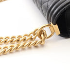 Chanel Shoulder Bag Boy Black Calf Boy Chain — view 7