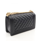 Chanel Shoulder Bag Boy Black Calf Boy Chain — view 2