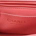 Chanel Shoulder Bag Mini Quilted Pink Lambskin Chain — view 4