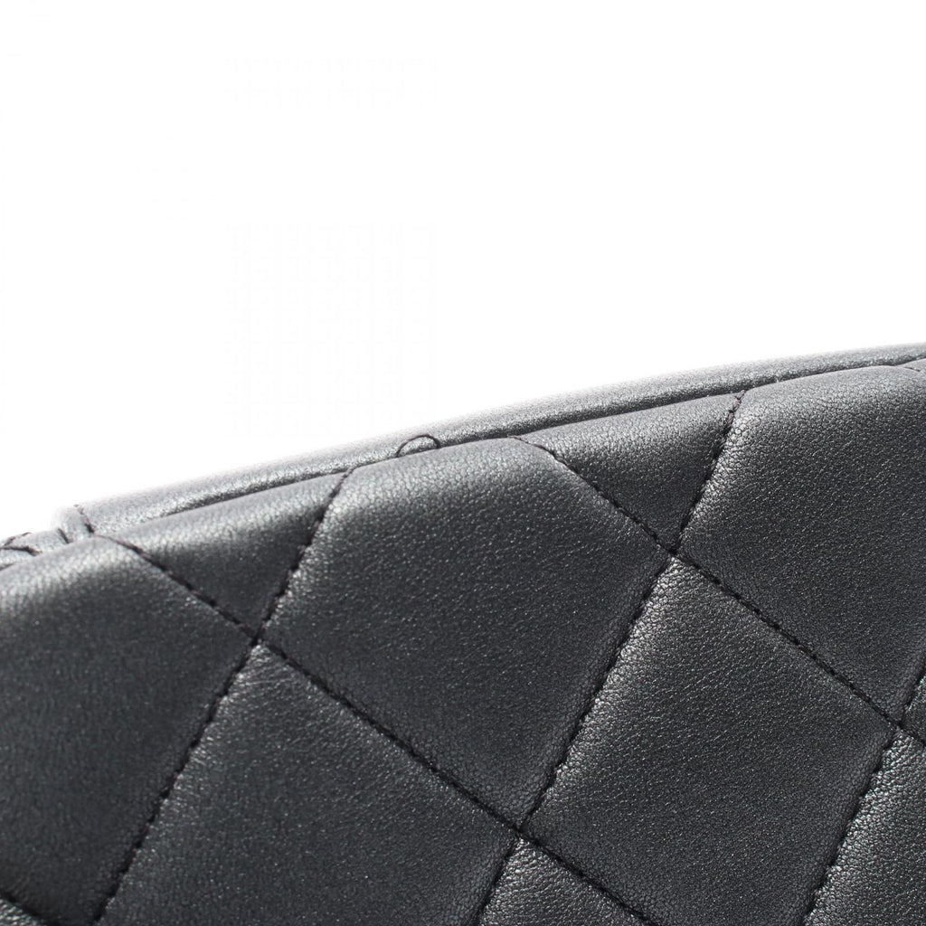Chanel Shoulder Bag Mini Quilted Metallic Gray Lambskin Chain — view 6