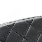 Chanel Shoulder Bag Mini Quilted Metallic Gray Lambskin Chain — view 6