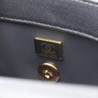 Chanel Shoulder Bag Mini Quilted Metallic Gray Lambskin Chain — view 5