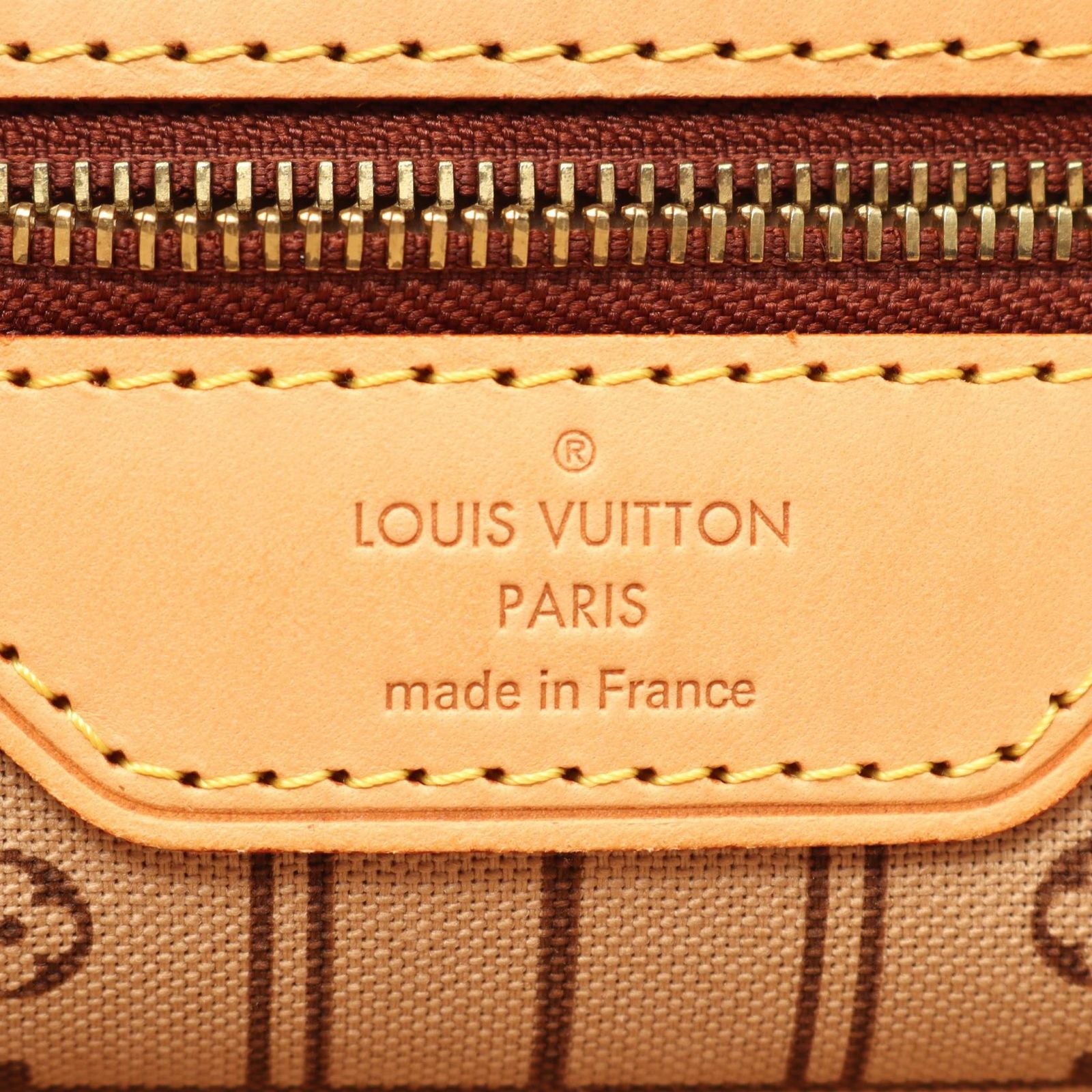Louis Vuitton Tote Neverfull Monogram Canvas Leather — view 4