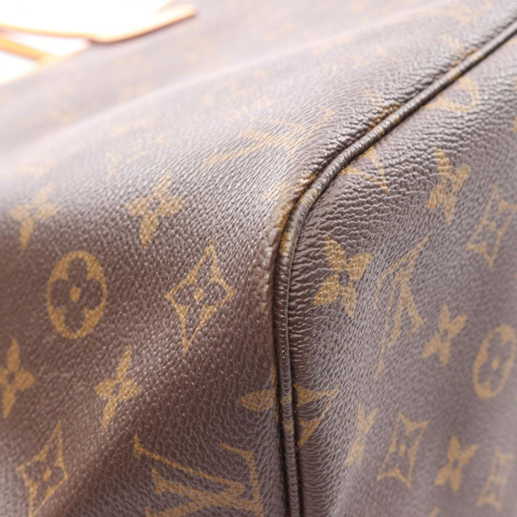 Louis Vuitton Tote Neverfull Monogram Canvas Leather — view 6