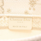 Dior Tote Book Mini Butterfly 2-Way White Canvas — view 4