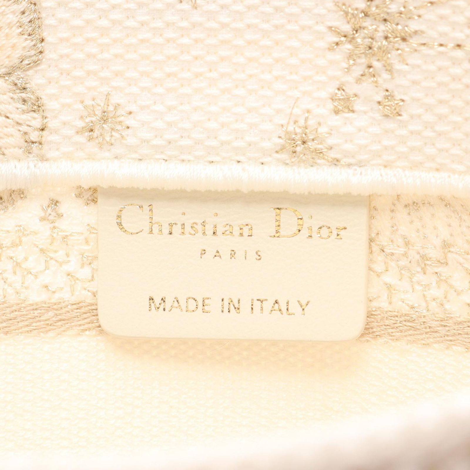 Dior Tote Book Mini Butterfly 2-Way White Canvas — view 4