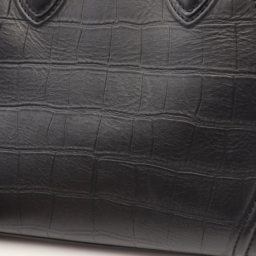 Celine Tote Luggage Phantom Black Leather — view 8