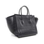 Celine Tote Luggage Phantom Black Leather — view 2