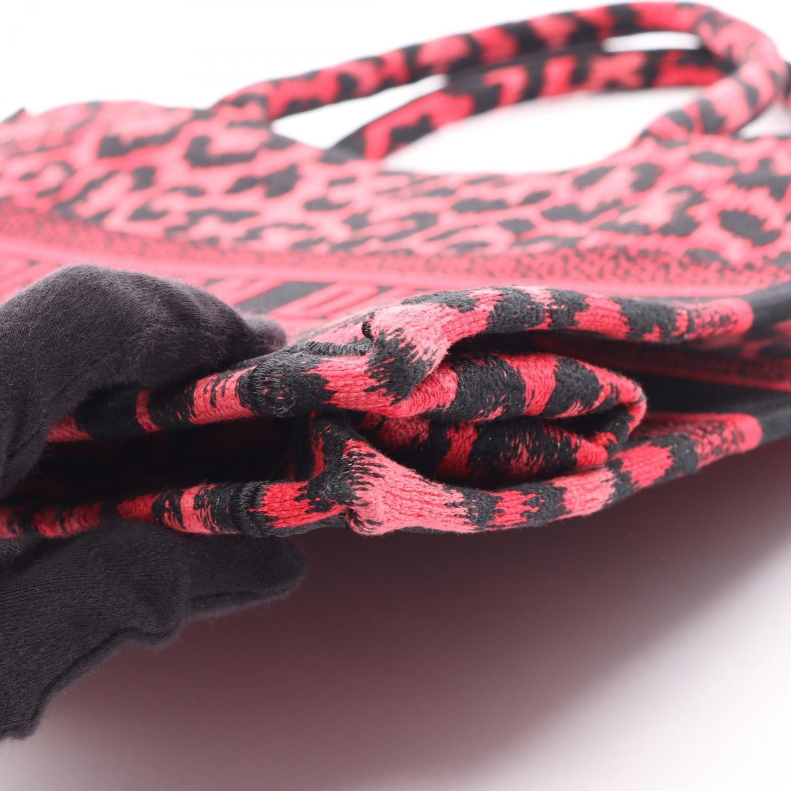 Dior Tote Book Leopard Print Pink Red Canvas — view 6