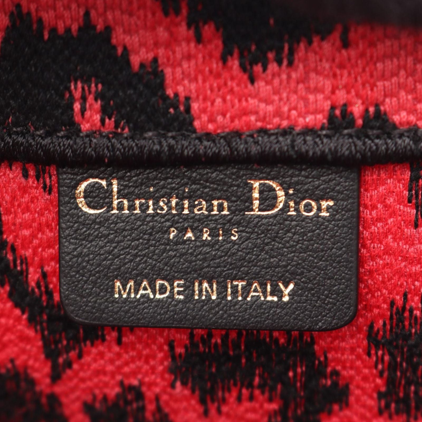 Dior Tote Book Leopard Print Pink Red Canvas — view 4