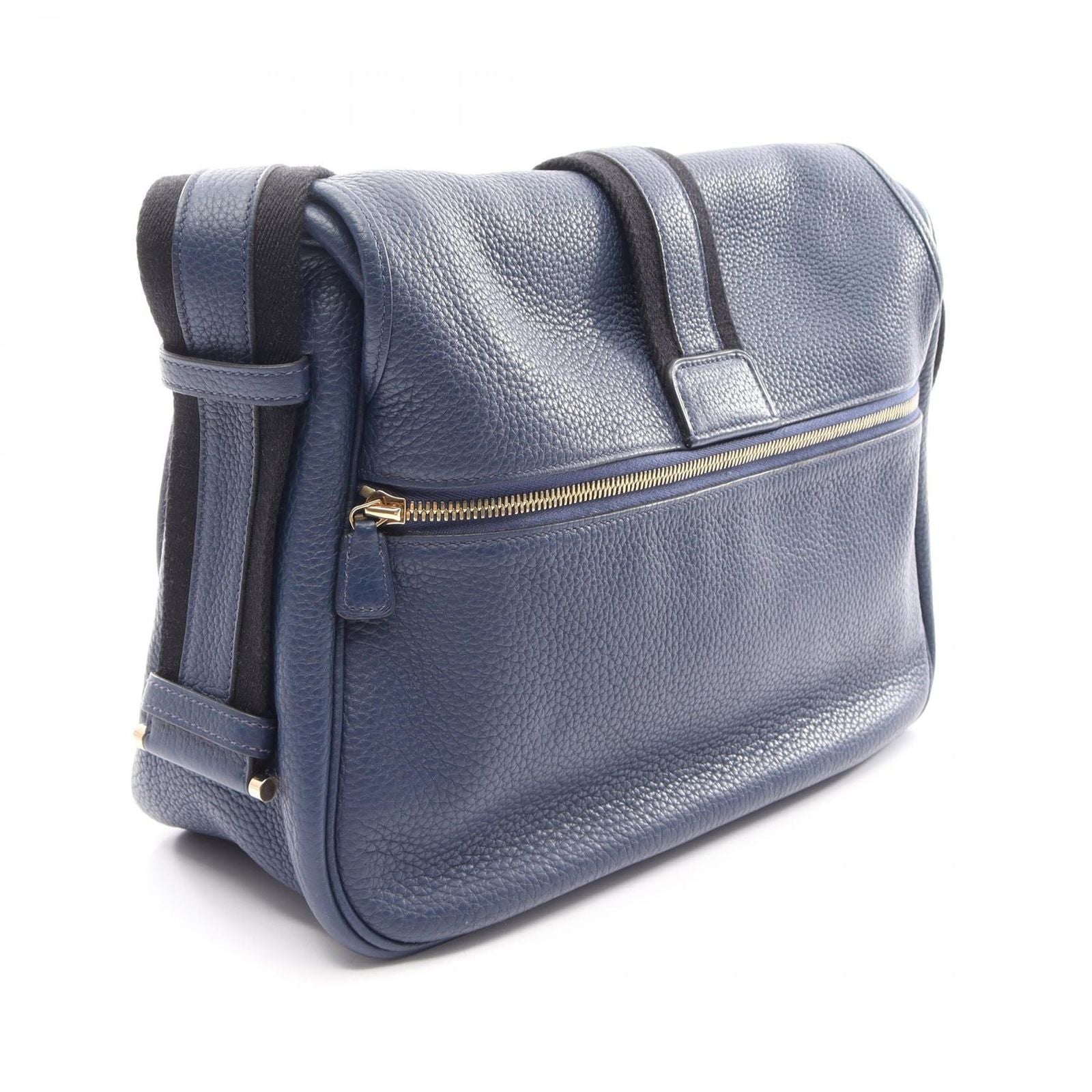 Hermes Shoulder Bag Bourlangue Navy Black Bourlangu — view 2