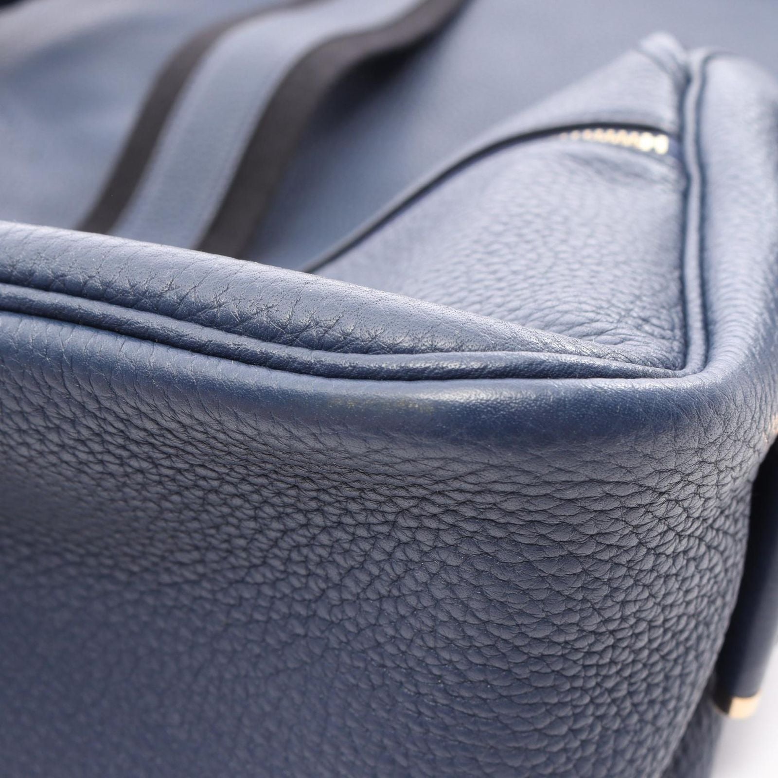 Hermes Shoulder Bag Bourlangue Navy Black Bourlangu — view 7