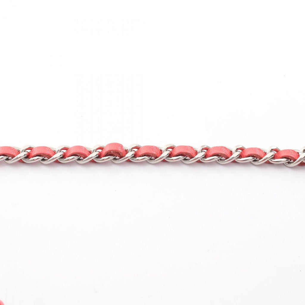 Chanel Shoulder Bag Quilted Round Red Lambskin Mini Chain — view 7