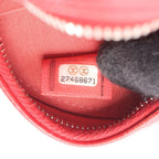 Chanel Shoulder Bag Quilted Round Red Lambskin Mini Chain — view 5