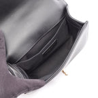 Chanel Shoulder Bag Boy Small Blanc Stitch Black Lambskin Boy Mini Chain — view 3