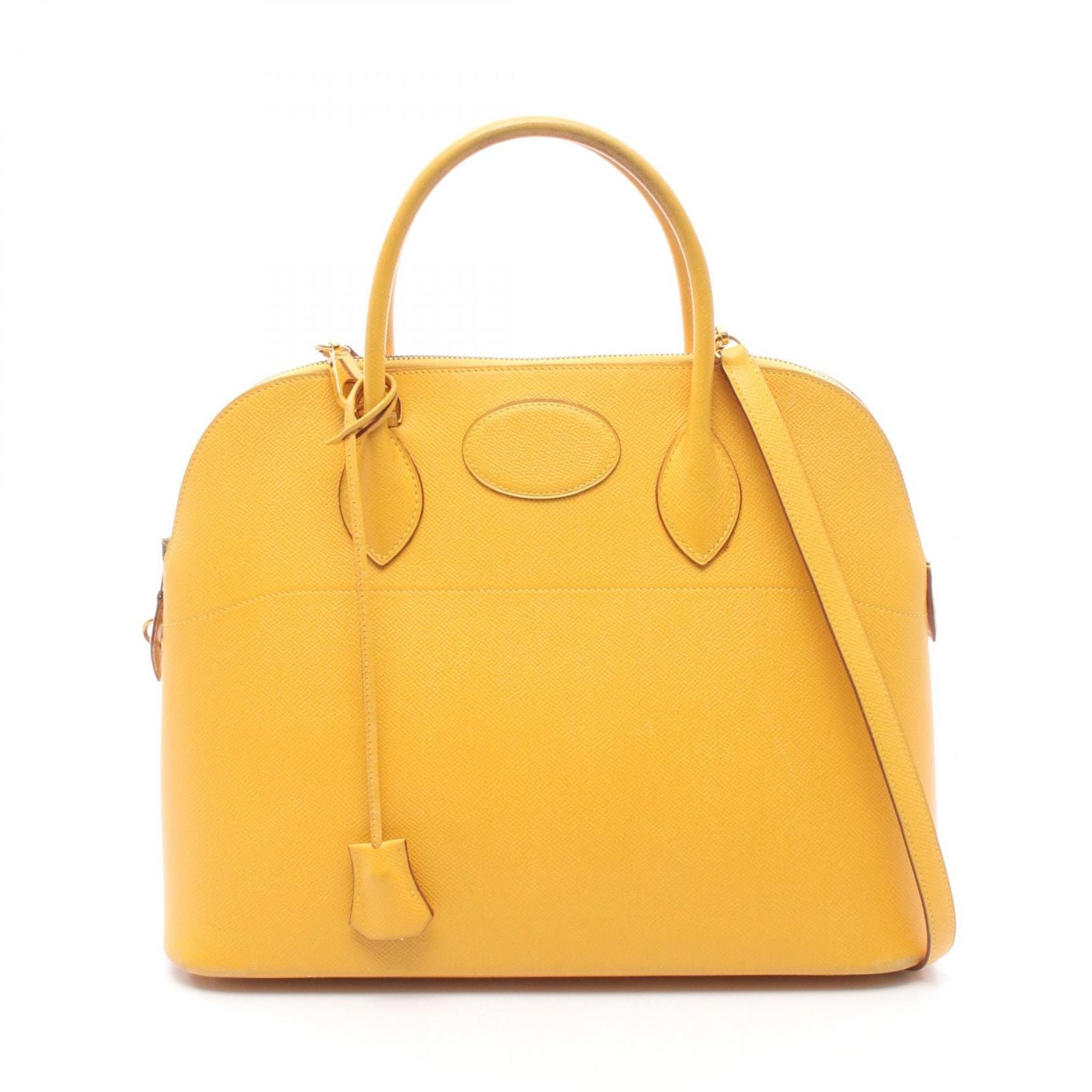 Hermes Handbag Bolide 35 Way Jaune Leather