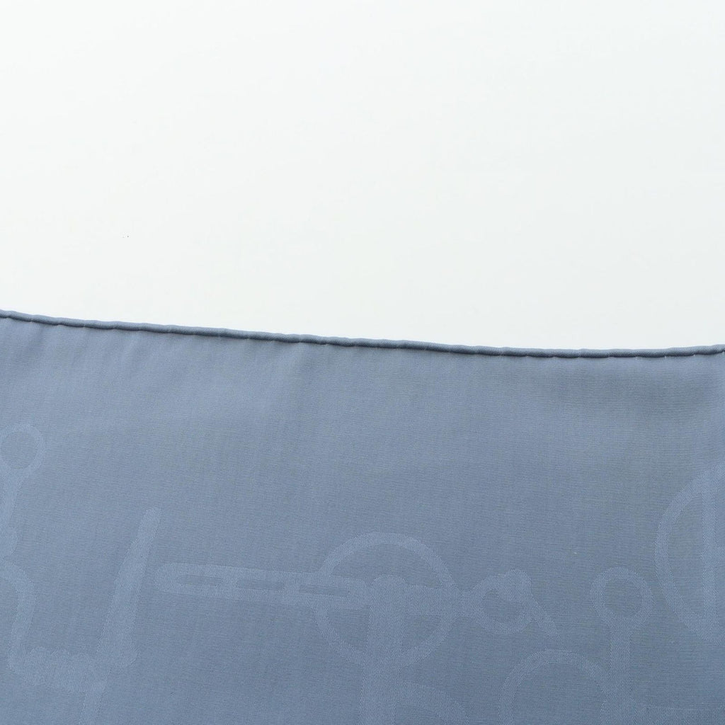 Hermes Scarf Carre 100 Blue Silk — view 7