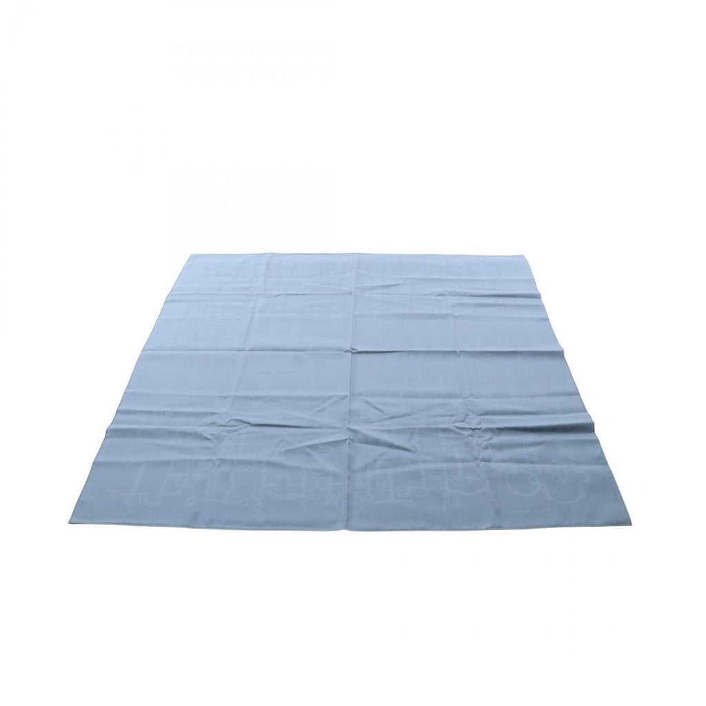 Hermes Scarf Carre 100 Blue Silk
