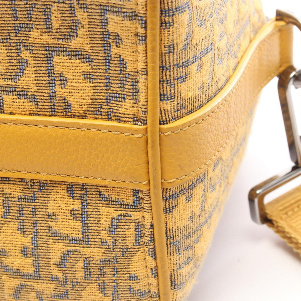 Dior Handbag Rango 26 Oblique 2-Way Yellow Canvas Leather — view 6