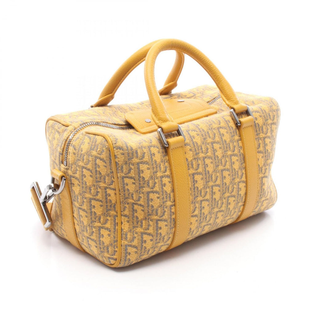 Dior Handbag Rango 26 Oblique 2-Way Yellow Canvas Leather — view 2