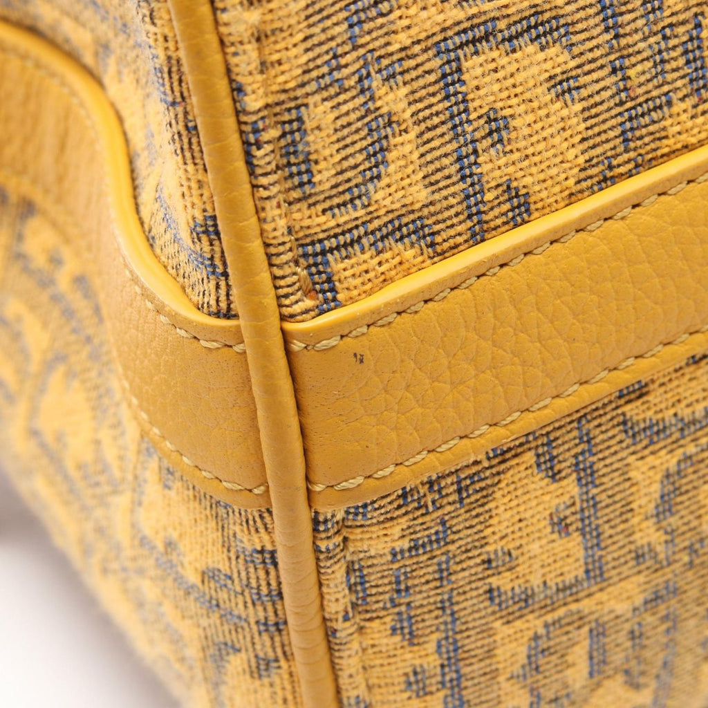 Dior Handbag Rango 26 Oblique 2-Way Yellow Canvas Leather — view 7