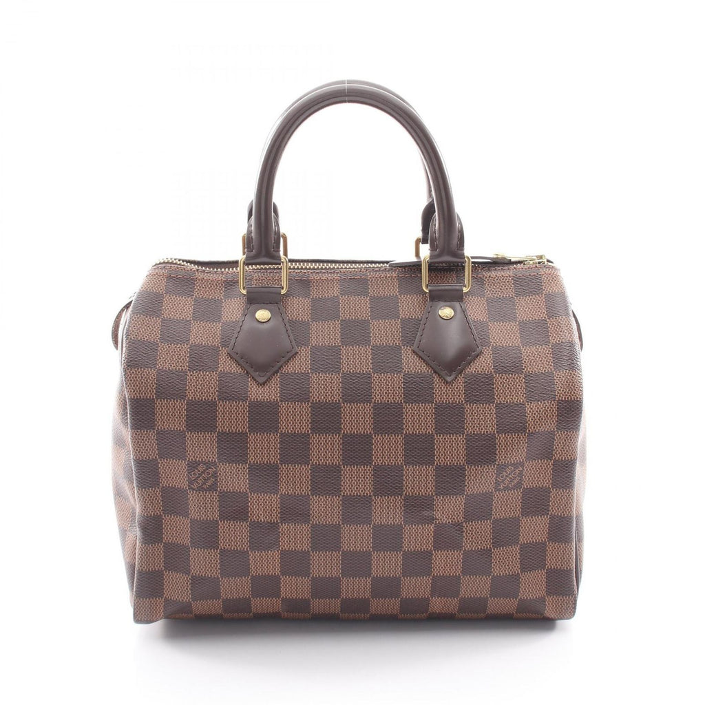 Louis Vuitton Handbag Speedy 25 Damier Ebene Canvas Leather