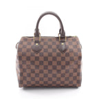 Louis Vuitton Handbag Speedy 25 Damier Ebene Canvas Leather