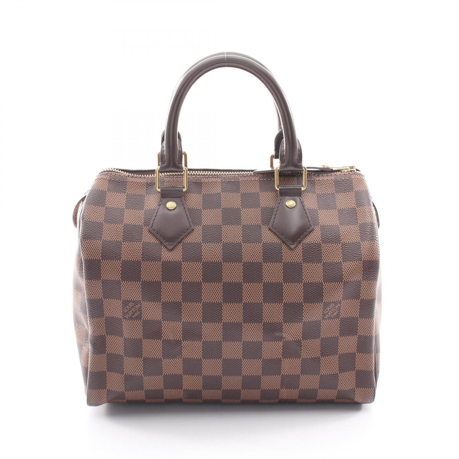 Louis Vuitton Handbag Speedy 25 Damier Ebene Canvas Leather