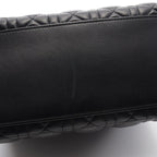 Dior Handbag Lady Dior Cannage Faux Pearl 2-Way Black Leather Tote — view 7