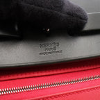 Hermes Handbag Herbag Zip PM 2-Way Rose Black Canvas Leather — view 4