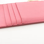 Celine Card Case Compact Zipped Holder Pink Leather Coin — view 7