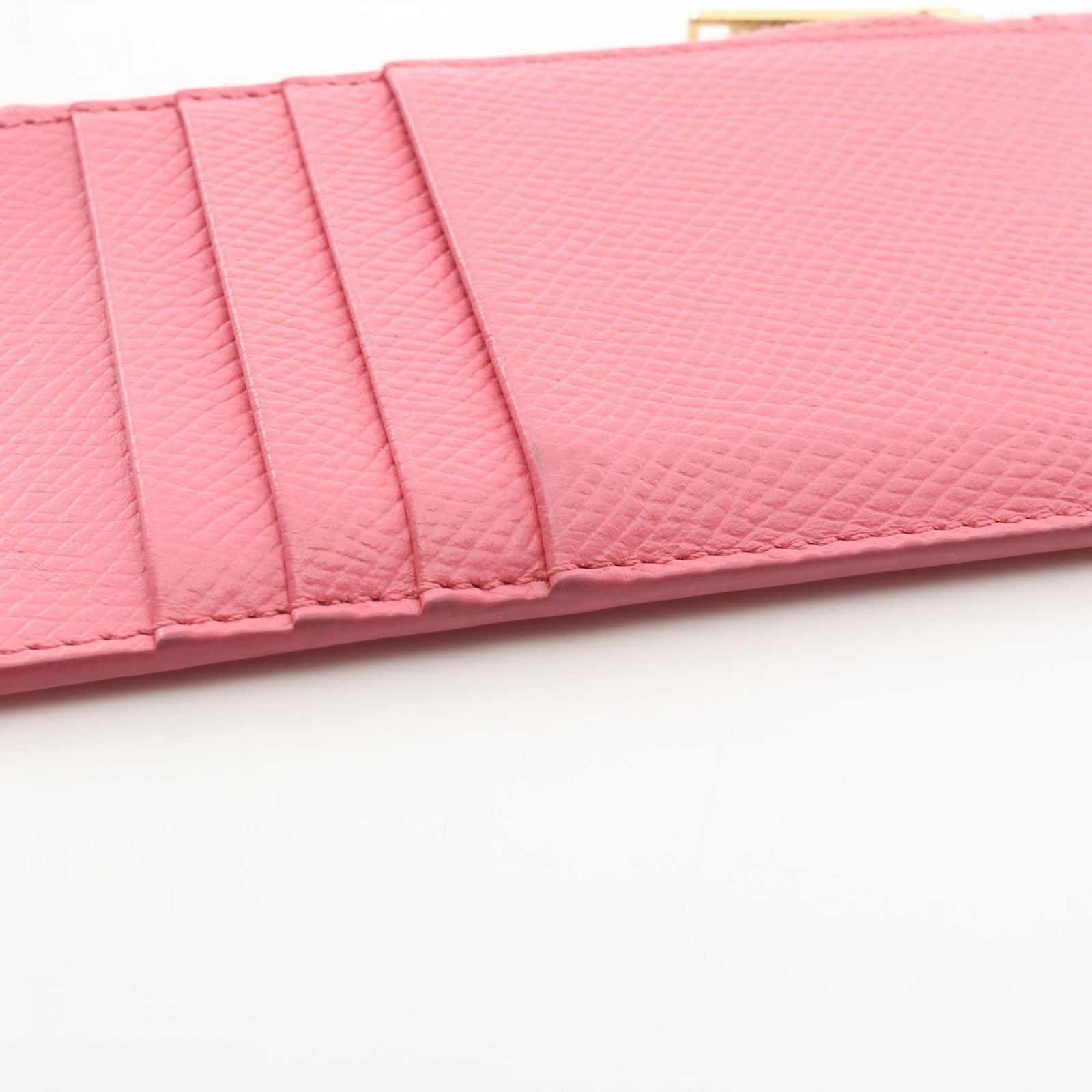 Celine Card Case Compact Zipped Holder Pink Leather Coin — view 7