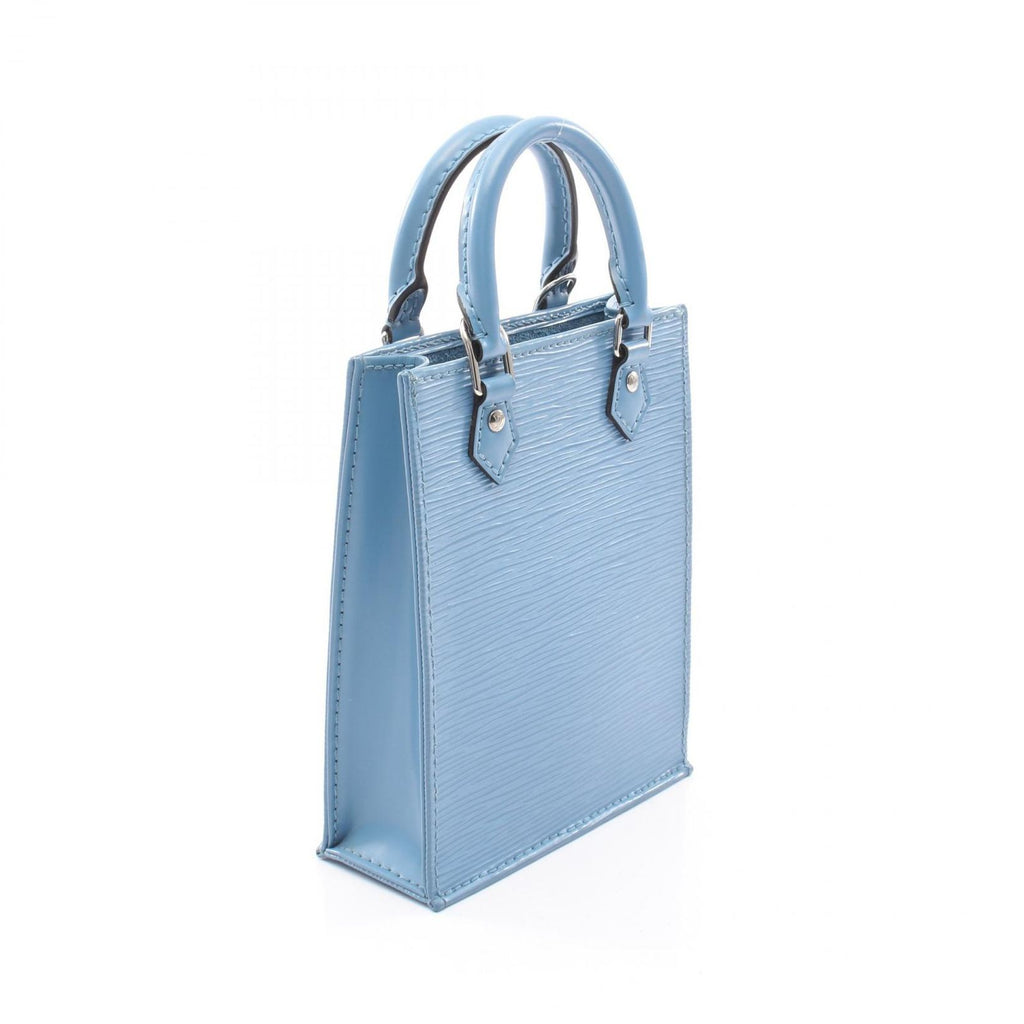 Louis Vuitton Handbag Sac Plat 2-Way Blue Leather Petite — view 2