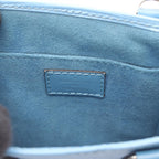 Louis Vuitton Handbag Sac Plat 2-Way Blue Leather Petite — view 4