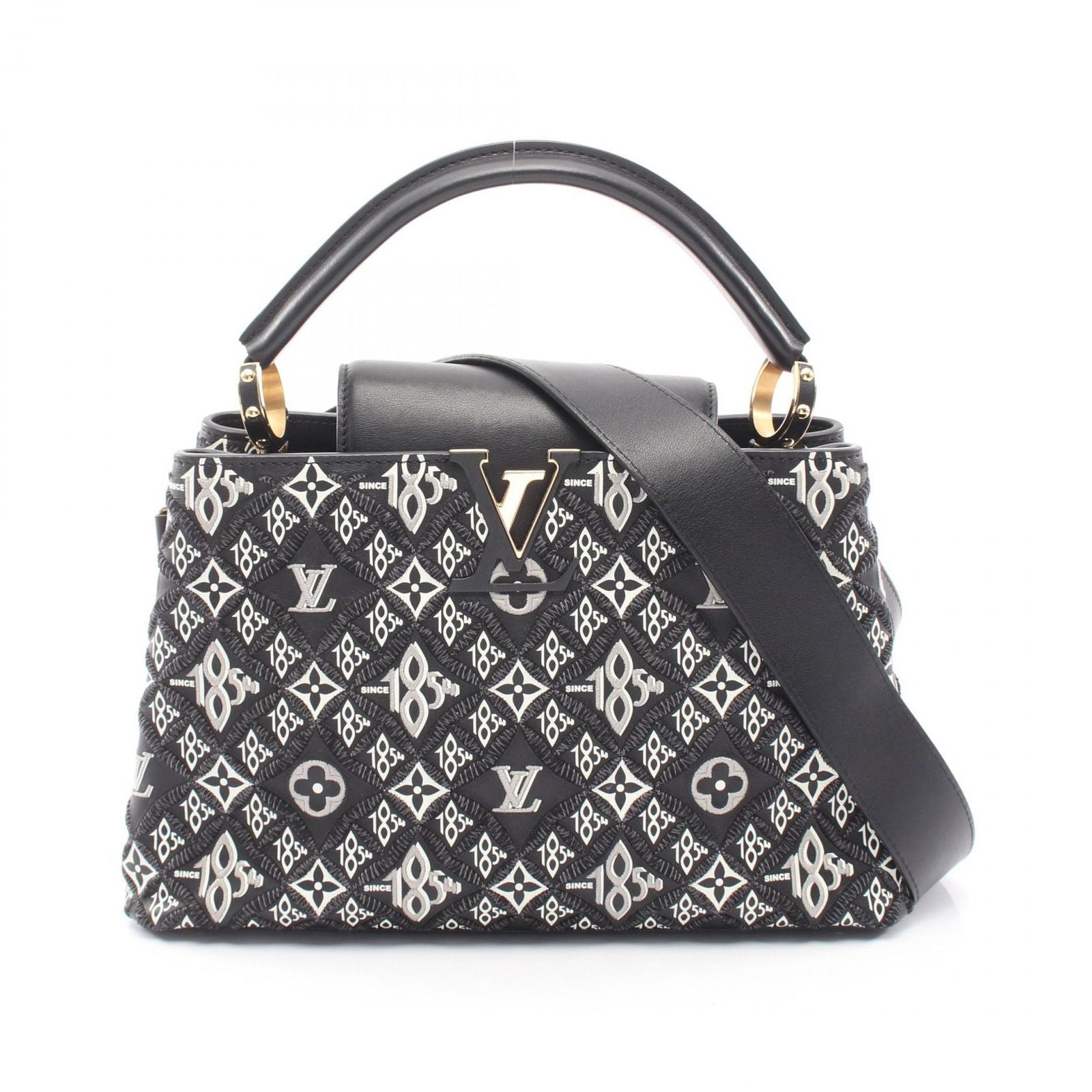 Louis Vuitton Handbag Capucines 2-Way Noir Leather