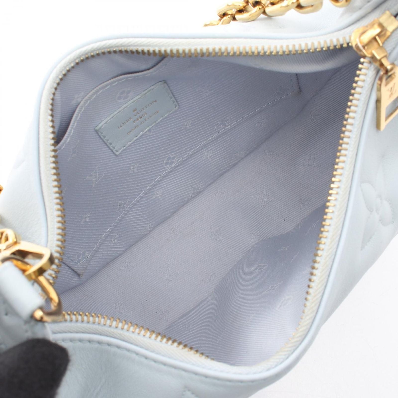 Louis Vuitton Shoulder Bag Oversum Bubble Glam 2-Way Blue Glacier Leather — view 3