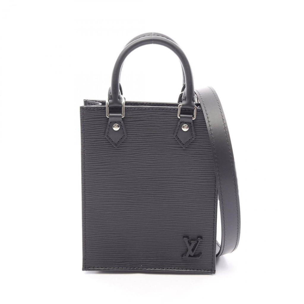 Louis Vuitton Handbag Petite Sac Plat 2-Way Noir Leather