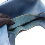 Hermes Handbag Picotin Lock PM Blue Leather Wool — view 8