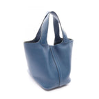 Hermes Handbag Picotin Lock PM Blue Leather Wool — view 2