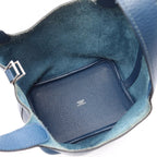 Hermes Handbag Picotin Lock PM Blue Leather Wool — view 3