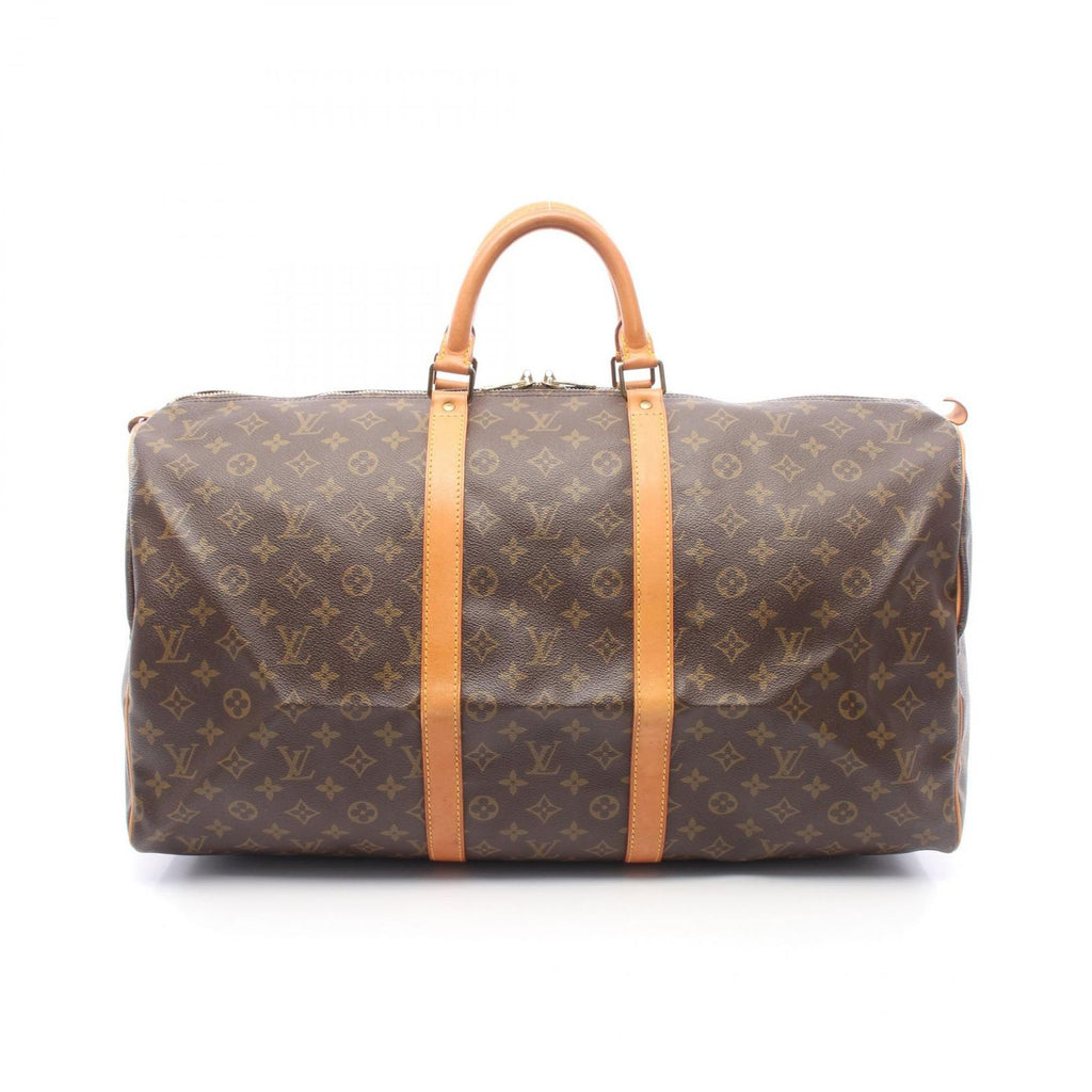 Louis Vuitton Boston Bag Keepall 55 Monogram Canvas Leather