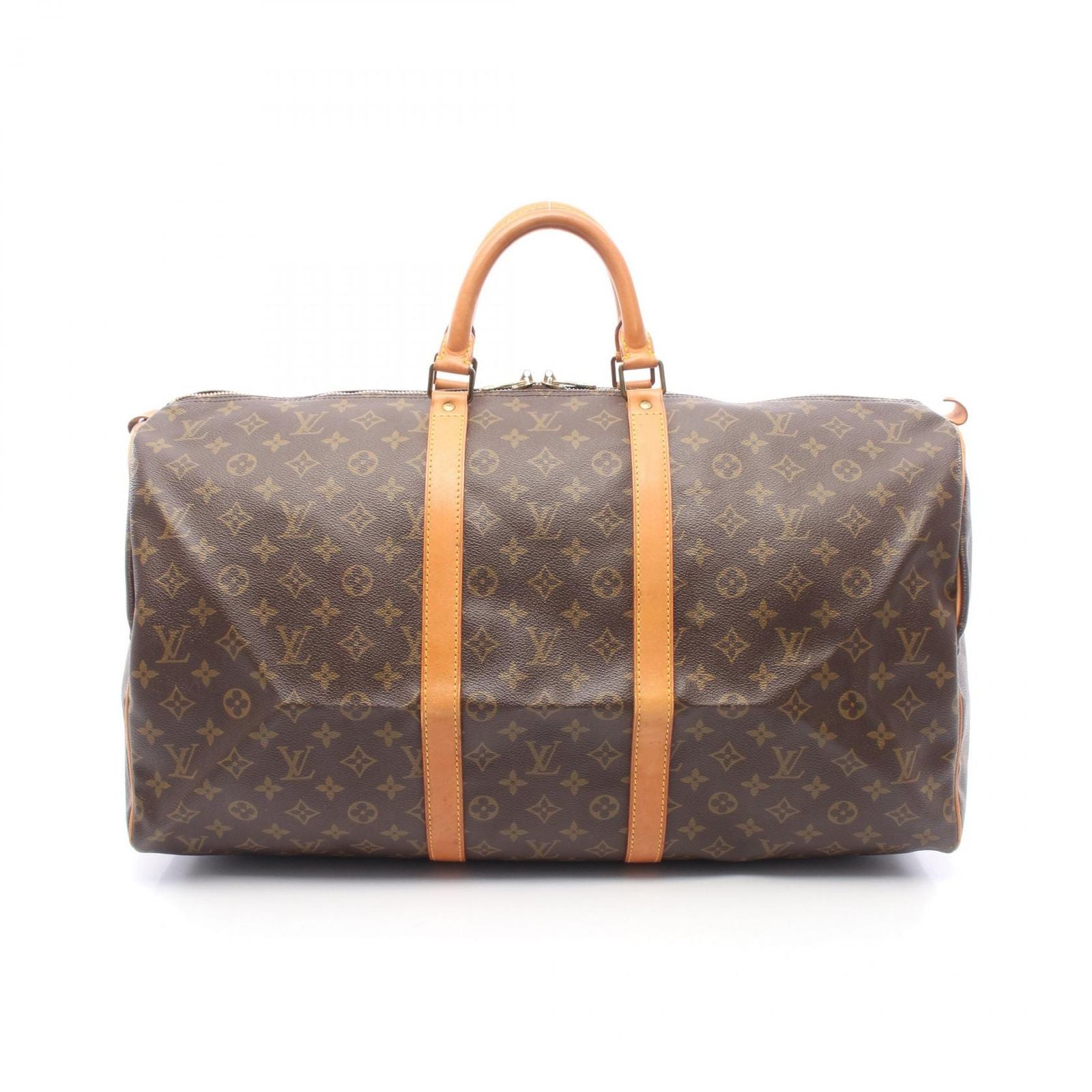 Louis Vuitton Boston Bag Keepall 55 Monogram Canvas Leather
