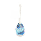 Hermes Shoulder Bag Soiku le Taini Blue White Silk