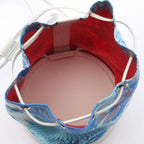 Hermes Shoulder Bag Soiku le Taini Blue White Silk — view 3