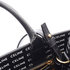 Celine Tote Small Vertical Cover Triomphe 2-Way Black Canvas Leather — view 6
