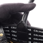 Celine Tote Small Vertical Cover Triomphe 2-Way Black Canvas Leather — view 5