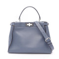 Fendi Handbag Peekaboo Regular 2-Way Blue Leather